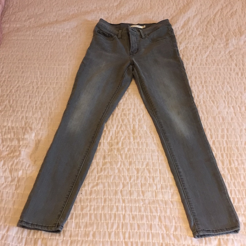 Grey high waisted Levi's jeans